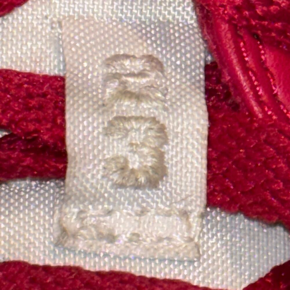 Nike Air Jordan 1 Low Cardinal Red White Mens 13 Leather Sneakers 553558 607 - Picture 10 of 13